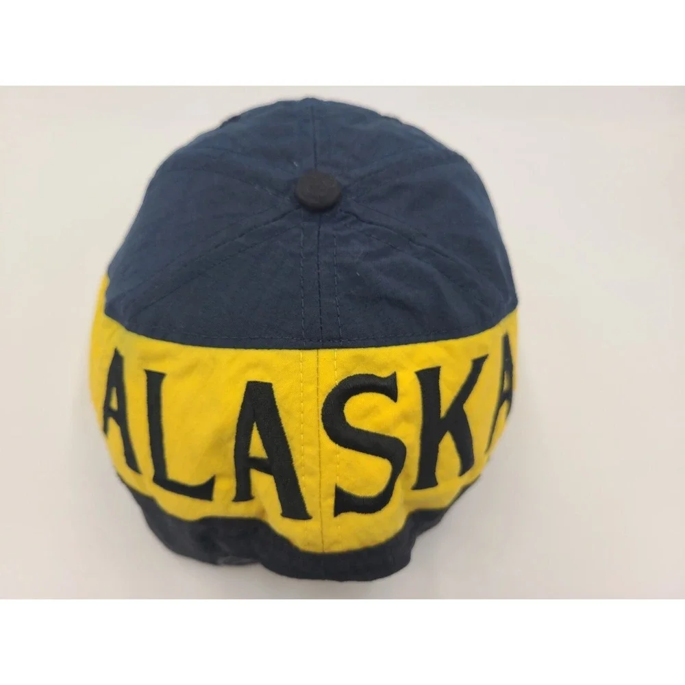 Vintage Alaska Arctic Circle Nylon Snapback Hat Cap Men Women Blue‎ Black Yellow
